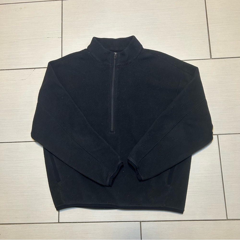 Lululemon Quarter Zip Fleece Black Jacket Mens sz S